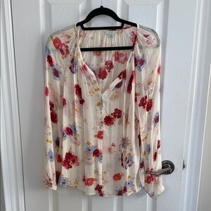 Lucky Brand Cream Floral Blouse